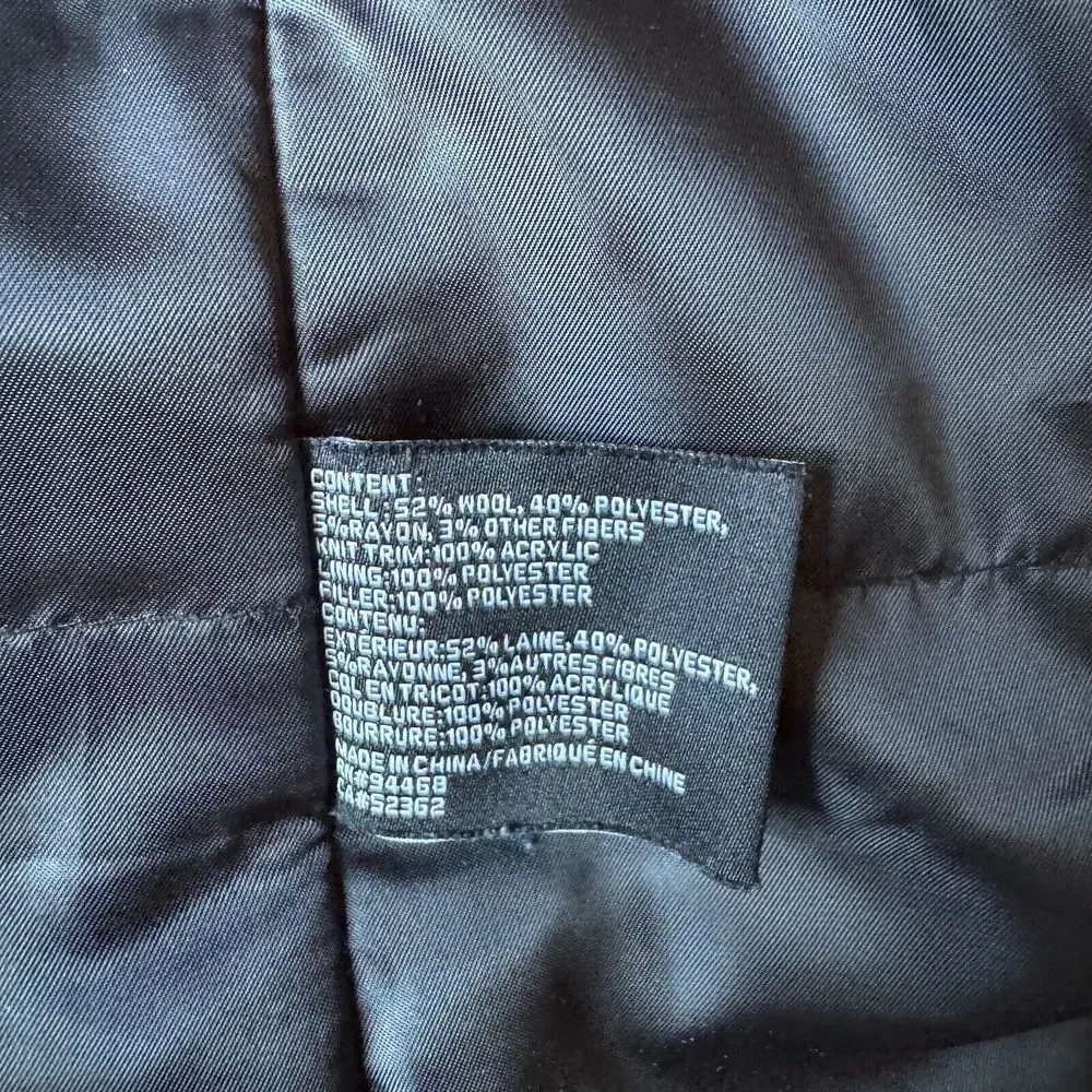 Buffalo David Bitton Jacket Mens Medium Gray Wool Blend Overcoat‎ Insulated
